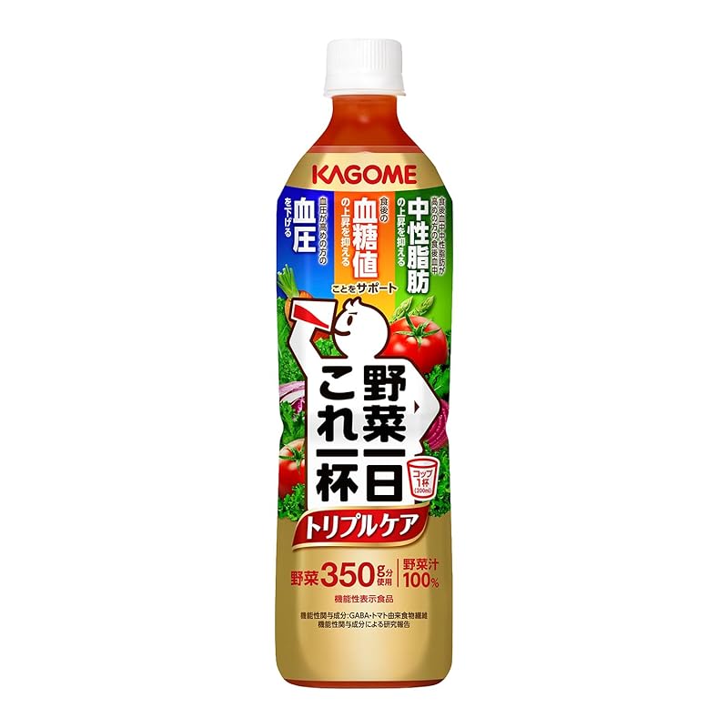 カゴメ 野菜一日これ一杯 トリプルケア 720mlペットボトル×15本（機能性表示食品 血圧 血糖値 中性脂肪 GABA トマト由来食物繊維）