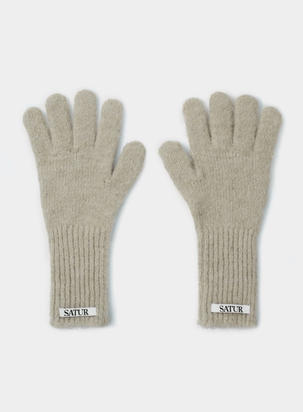 【SATUR】 RECYCLED FINGER TOUCHABLE GLOVED : RESORT IVORY