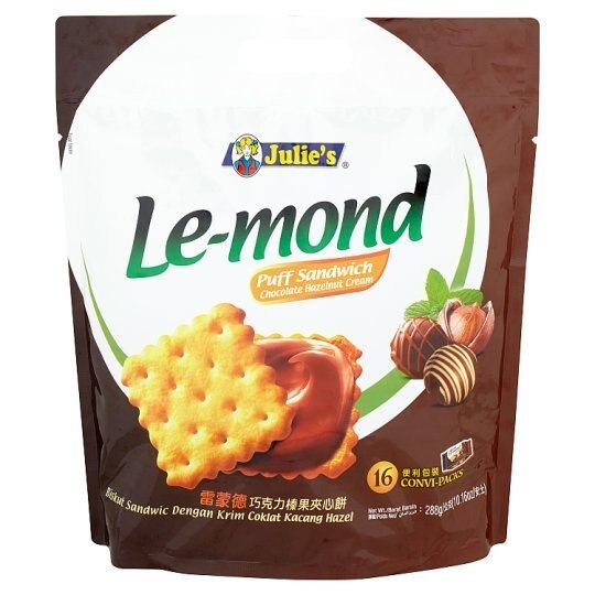 その他 Julie s Le-mond Chocalate Hazelnut Cream Puff Sandwich 16 Convi-Packs 288g