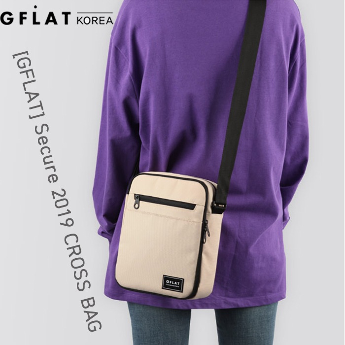 [GFLAT X BUBILIAN]シンプルなデザインの女性のクロスバック/ Secure盗難防止クロスバック/ロック機能/生活防水/多くのポケット