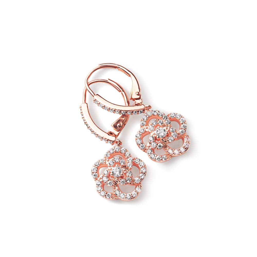 Gift from New York ピアス イヤリング レディース プラチナ 18金 ピンクゴールド 加工 揺れる ローズ ブランド 金属アレルギー対応 女性