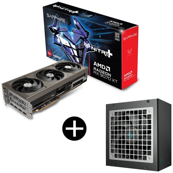 NITRORX9070XT16GB/11348-01-20G ブラック グラフィックボード + DEEPCOOL R-PXA00P-FC0B-JP 電源ユニット セット 88,044円