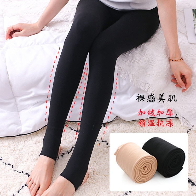 S春秋レディース模造ナイロンレギンスベルベット厚手の暖かいパンツ多用途無地パンスト