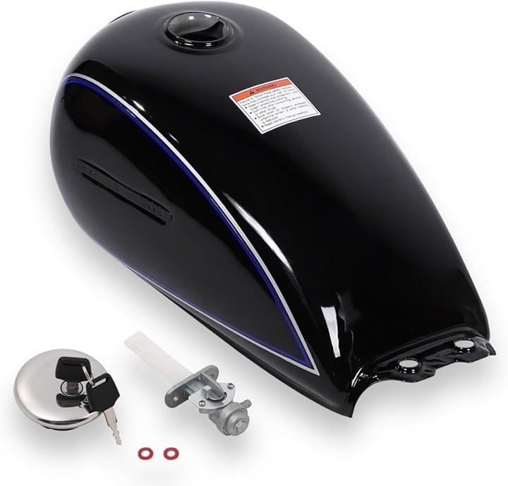 スズキ 用 GN125 グラストラッカー ボルティ 燃料 タンク 10L キャップ コック キット セット ブラック 黒 燃料タンク タンクキャップ 鍵2個付き 燃料コック 3点セット