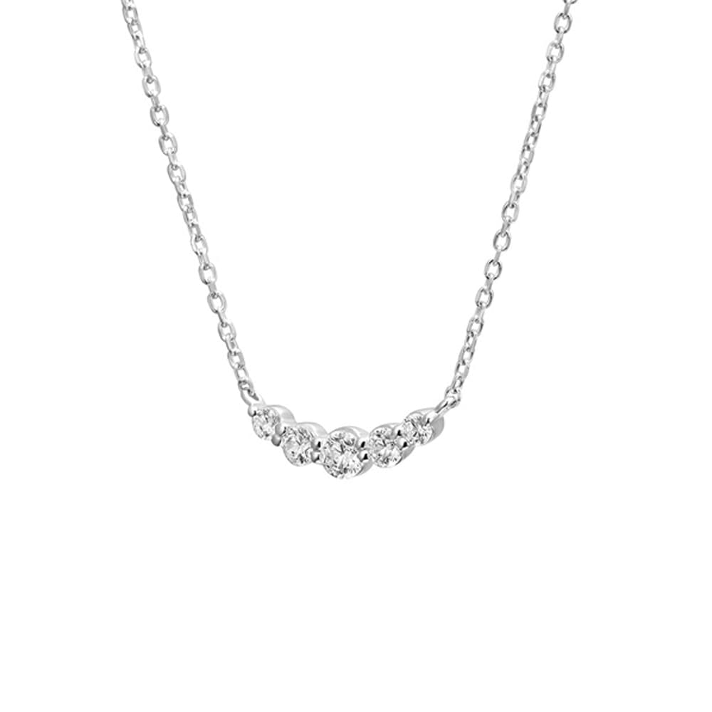 正規紙袋＆箱付 ネックレス アクセサリー 4C プレゼント シルバー キュービックジルコニア シルバー素材 祝い