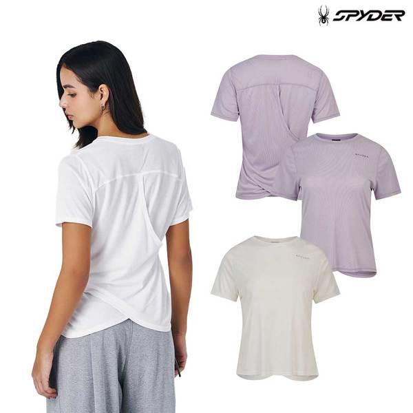 [] 女性 モーダル リブ 半袖 Tシャツ SPJFCNRS351W