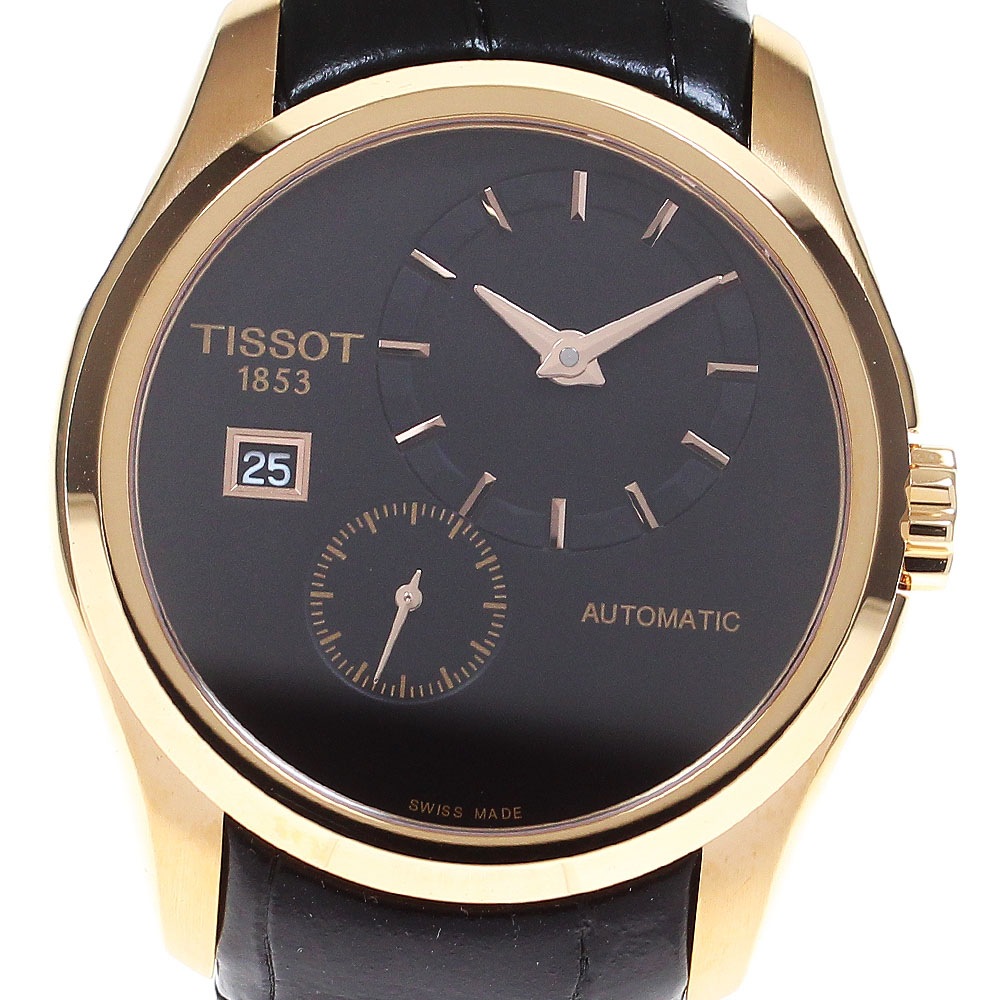 ティソ TISSOT T035.428.36.051.00 クチュリエ デイト 自動巻き メンズ 保証書付き_829843【中古】 72,700円
