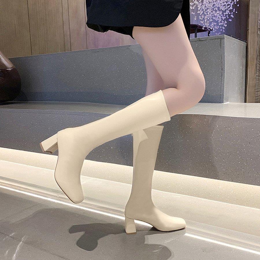 ロングブーツ ブーツ 合皮 韓国