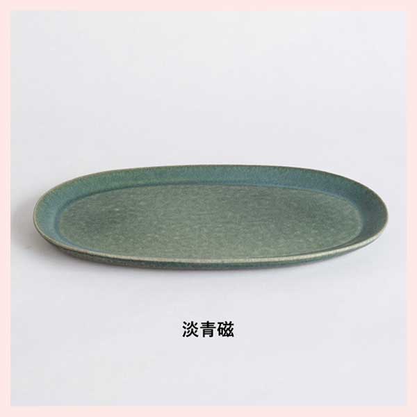 （3個セット）TEIBAN WARE オーバル皿／淡青磁 日本製 信楽焼　陶器製　s18-di17-A8