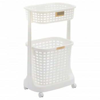 Eスタイル 2段ランドリーバスケット ホワイト SW-1082 4,224円