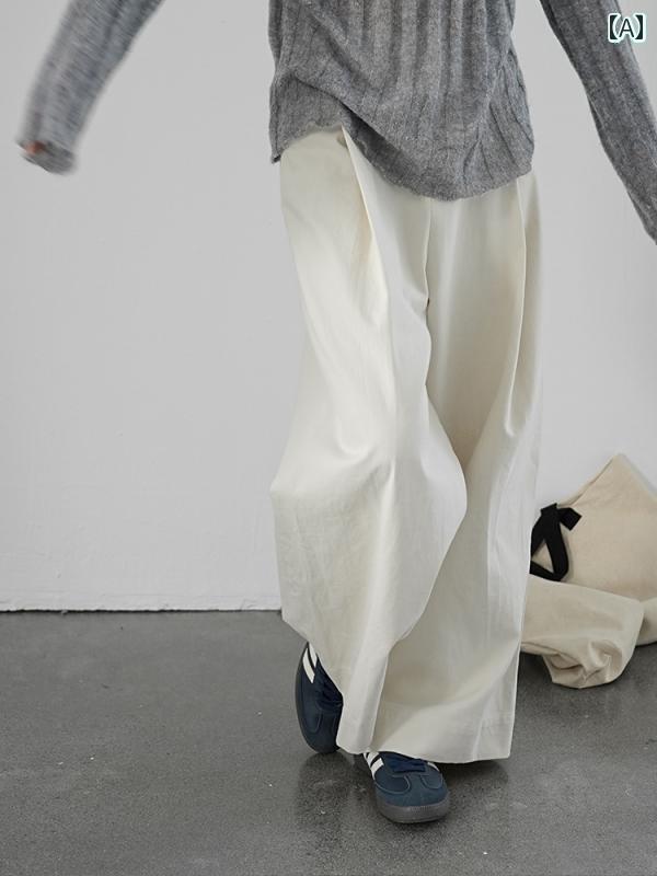 レディース　カジュアル　パンツ DARKALLEY ブラック アリー すっきりと した ハリの ある コットンの ソフト プリーツ ワイド レッグ 9 ポイント パンツ