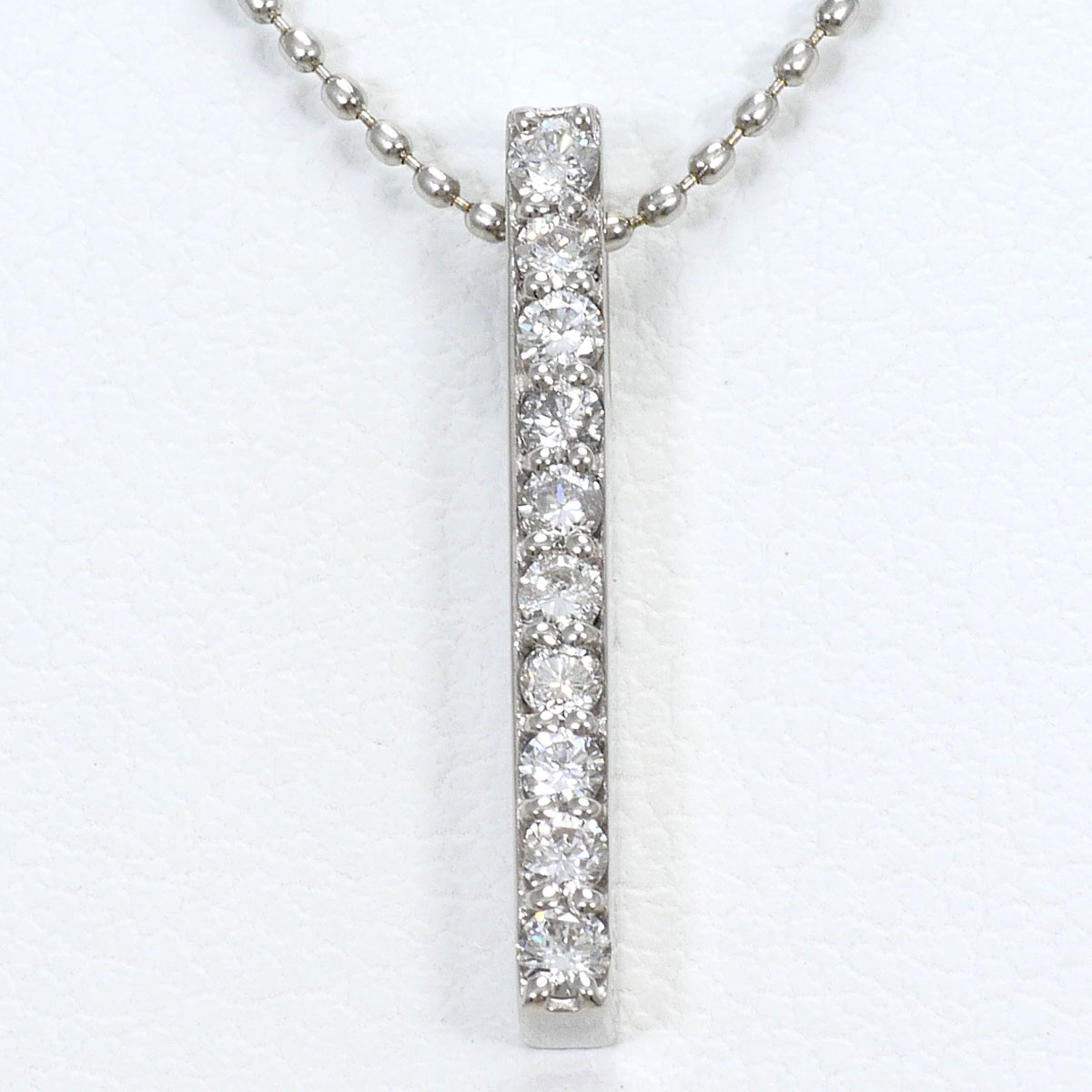 K18 18金 WG ホワイトゴールド ネックレス ダイヤモンド 0.20ct 総重量約2.3g 約40cm ジュエリー 中古