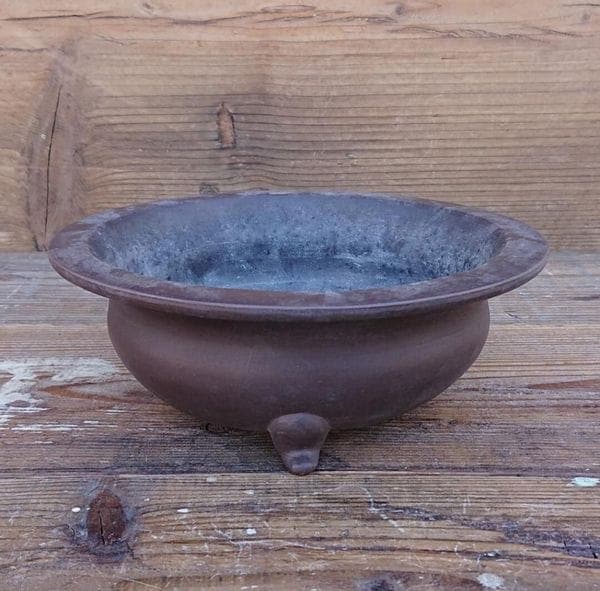 鉢（一般） 鉢 プランター ガーデニング 園芸用品 花 朱泥 植木鉢 平丸 中国宜興窯 口の広い 庭