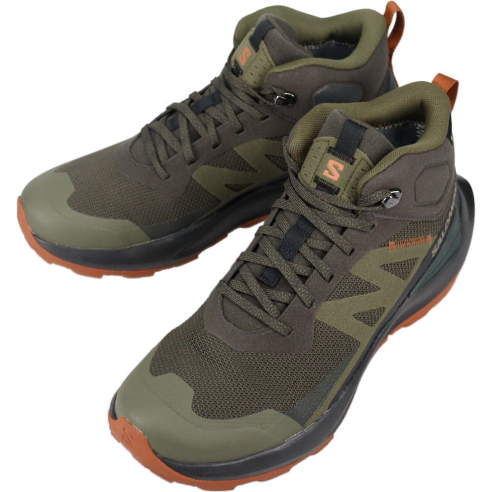 正規品 ハイキングシューズ ELIXIR ACTIV MID GORE-TEX ピート/ブラック/キャラメルカフェ 475603