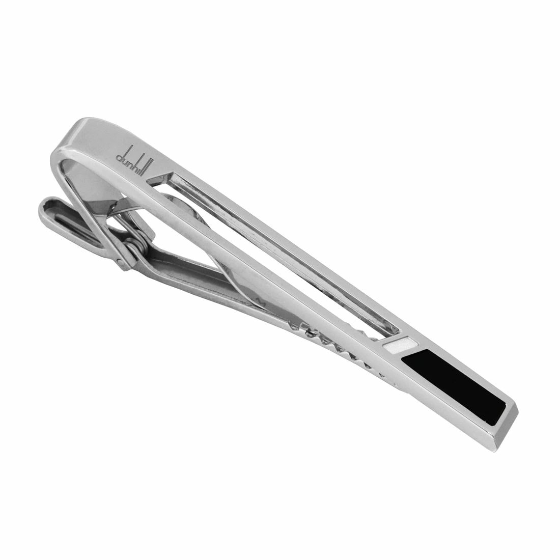 dunhill 20FYS9138040 ダンヒル オニキス カットアウト ネクタイピン・タイクリップ スターリングシルバー シルバー×ブラック