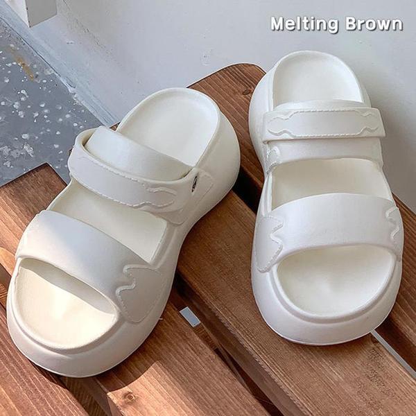 女性用夏チャンキープラットフォームサンダルK76