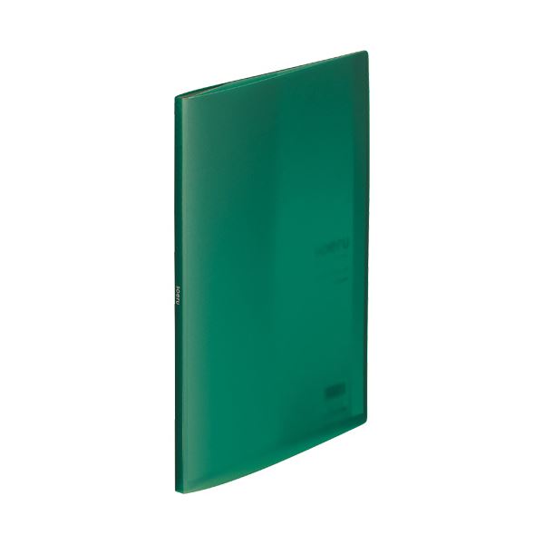 (まとめ）リヒトラブ soeru クリヤーブックA4タテ 10ポケット 背幅8mm フォレストグリーン N-8100-7 1冊(×50セット)