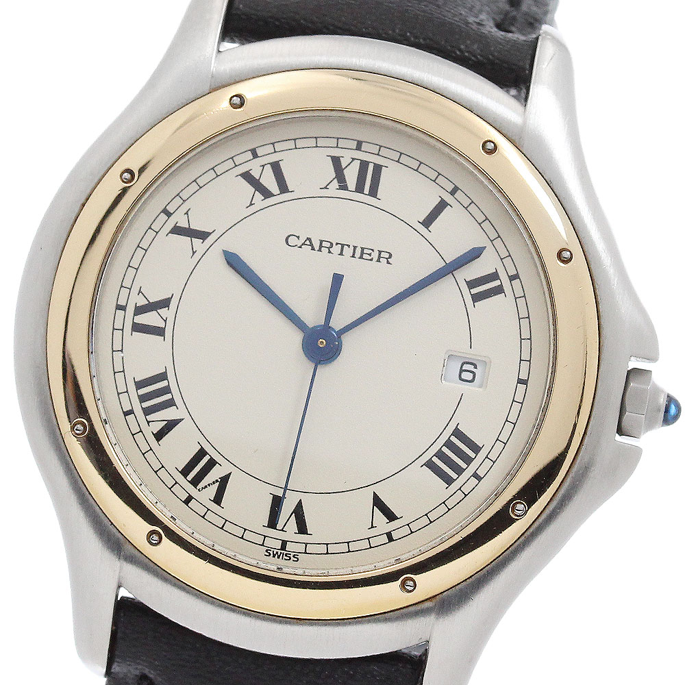 カルティエ CARTIER W350068F パンテールクーガーLM クォーツ メンズ _959802【中古】