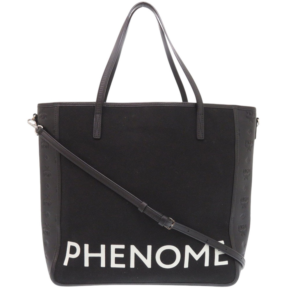 美品 2WAY PHENOMENON+MCM トートバッグ キャンバス/レザー ブラック 0382【中古】 レディース 30,550円