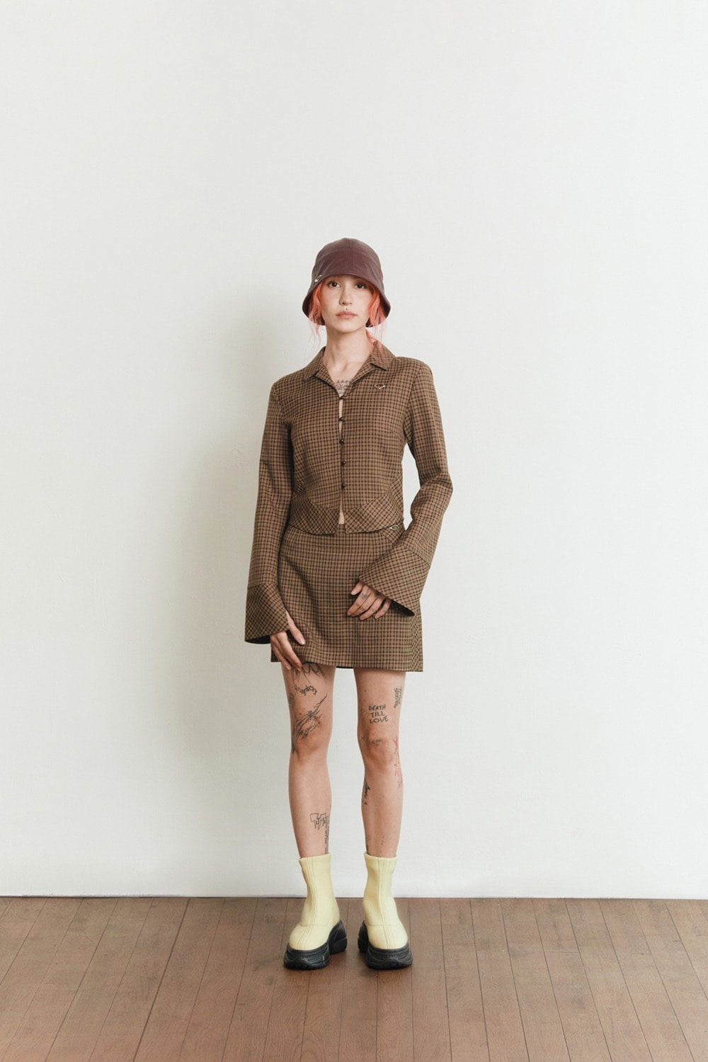 【MISCHIEF】 RHOMBUS WINTER BOOTS : MUSTARD