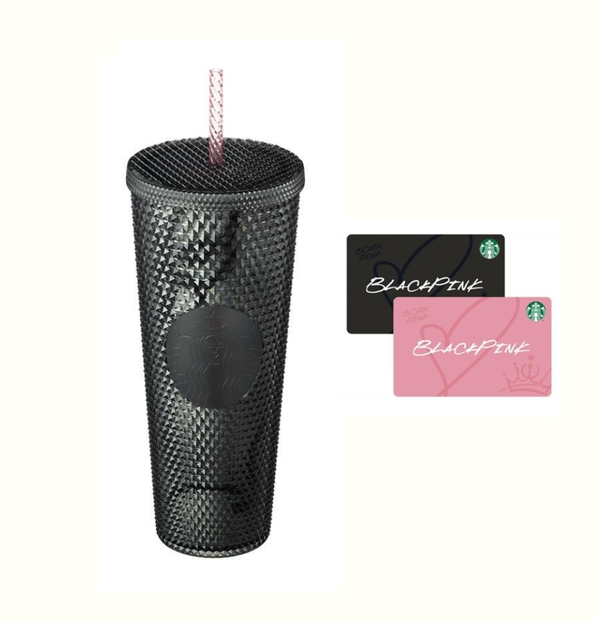 BLACKPINK x Starbucks スタッドコールドカップ710ml, ブラックカラー