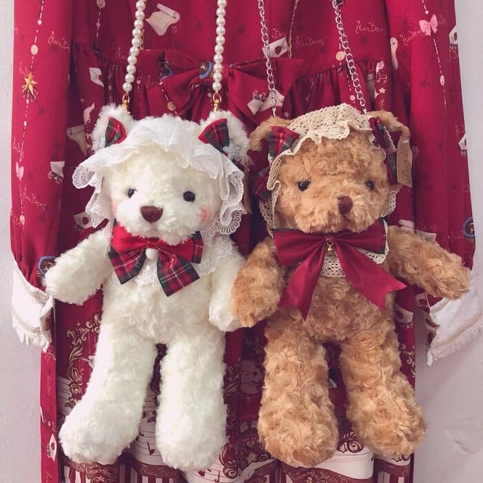 【2点購入で150OFF】品質良い!店舗お勧め! 【急速出荷】ポシェット テディベアバッグ ショルダーバッグ 可愛い ぬいぐるみ もこふわ ロリータ ニューイヤー クリスマス版 レディースバッグ 4,786円