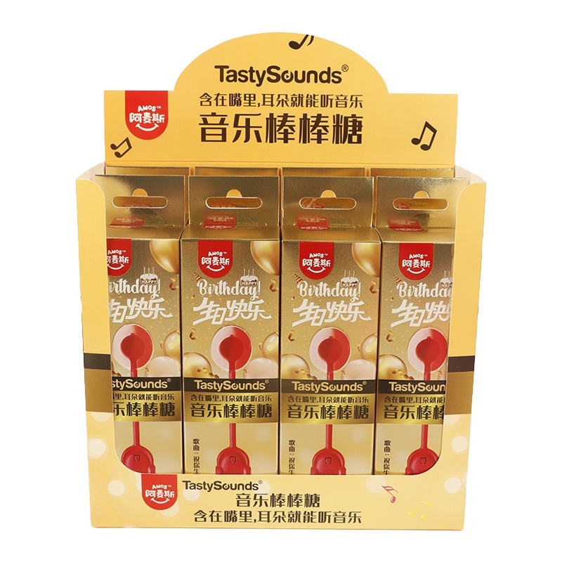 アミューズミュージックロリポップキャンディアイデアキャンディアップル味歌お誕生日おめでとう12g*8本入り1箱 6,601円