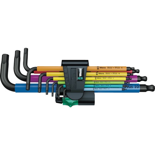 Wera 073593 950SPKL/9SMN マルチカラーヘックスキーセット 073593WERA