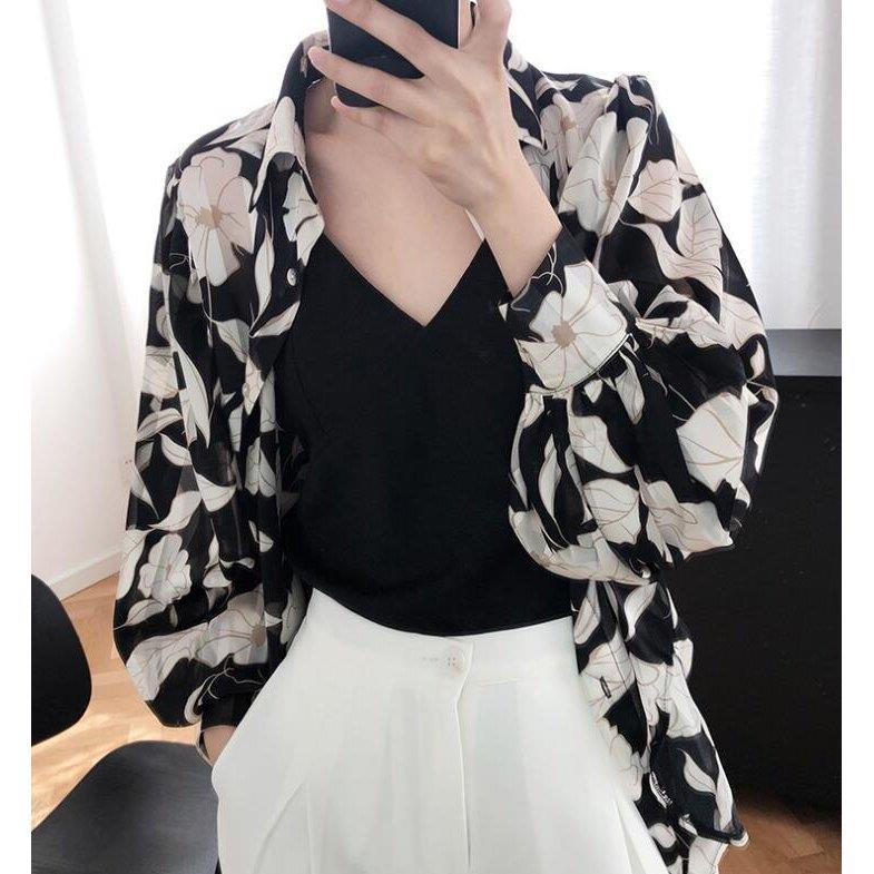 レディース シャツブラウス シャツ ブラウス 花柄 角襟 ボリュームスリーブ 洗練 冷房対策 ゆるい トップス 春夏秋 春新作 バレンタイン 2023 プレゼント