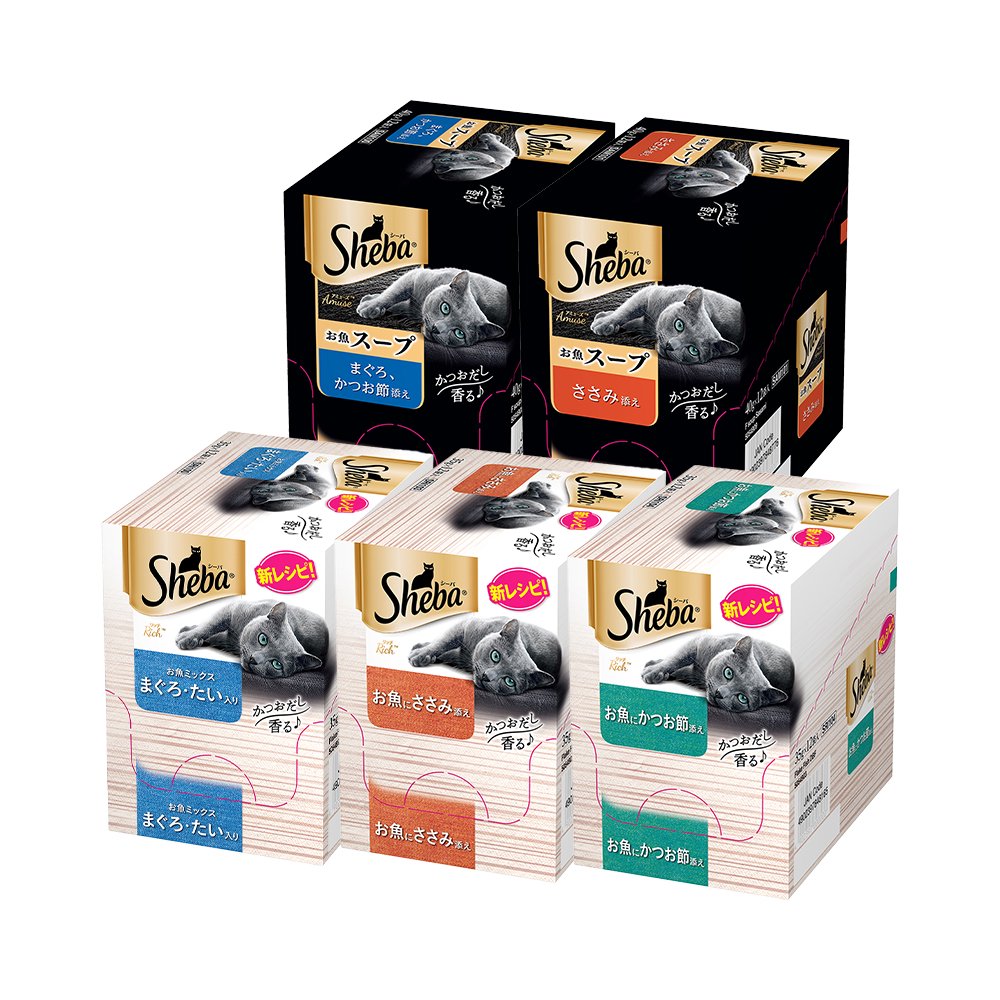 リッチ＆アミューズ　成猫用　ごちそうフレーク＆贅沢スープセット　５種各１２袋　計６０袋　キャットフード　ＣＲＣ35―20―70―50―00