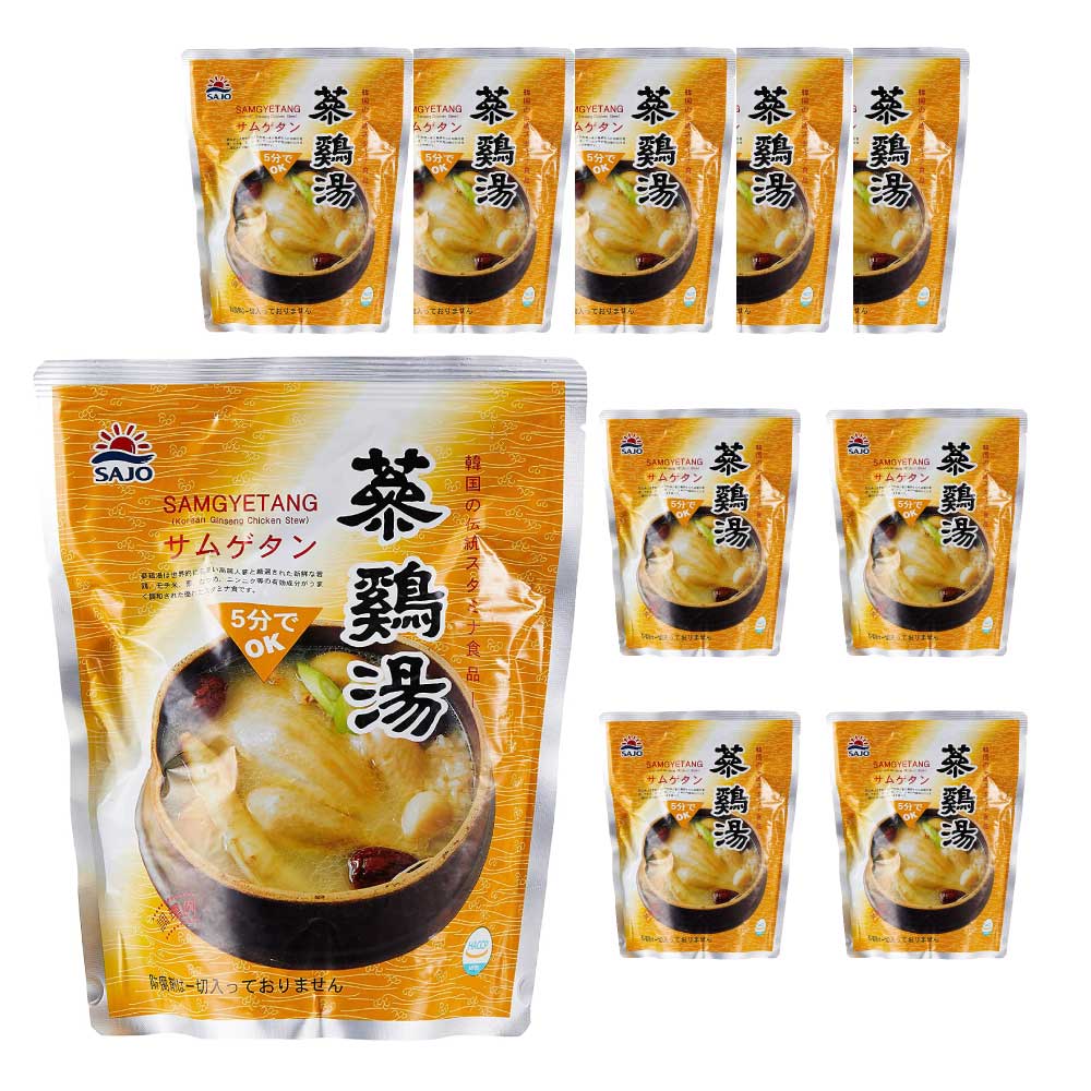 ファイン参鶏湯 「サムゲタン」800g（10個）　韓国食品韓国料理/韓国スープ/スープ/参鶏湯/サムゲタン/サンゲタン/ファインサムゲタ/レトルト食品/イベント/食材/ショクザイ/鶏/スー