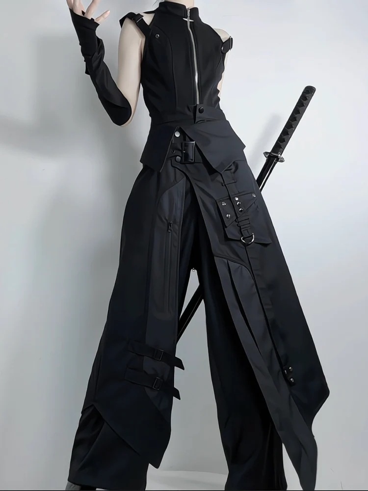 ロリータレトロダークゴシックトップパンツコスプレ衣装ロールプレイ衣装