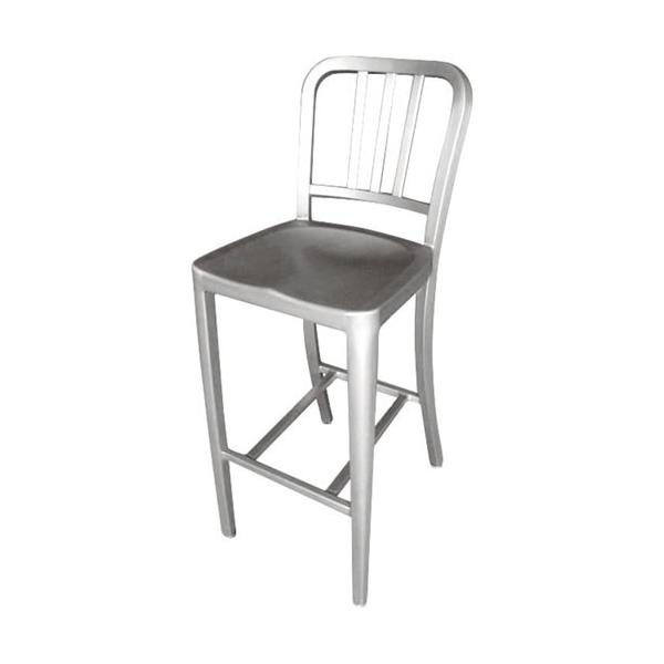 バーチェア 椅子 背もたれ アルミ製 シルバー カウンターチェアー シンプル おしゃれ