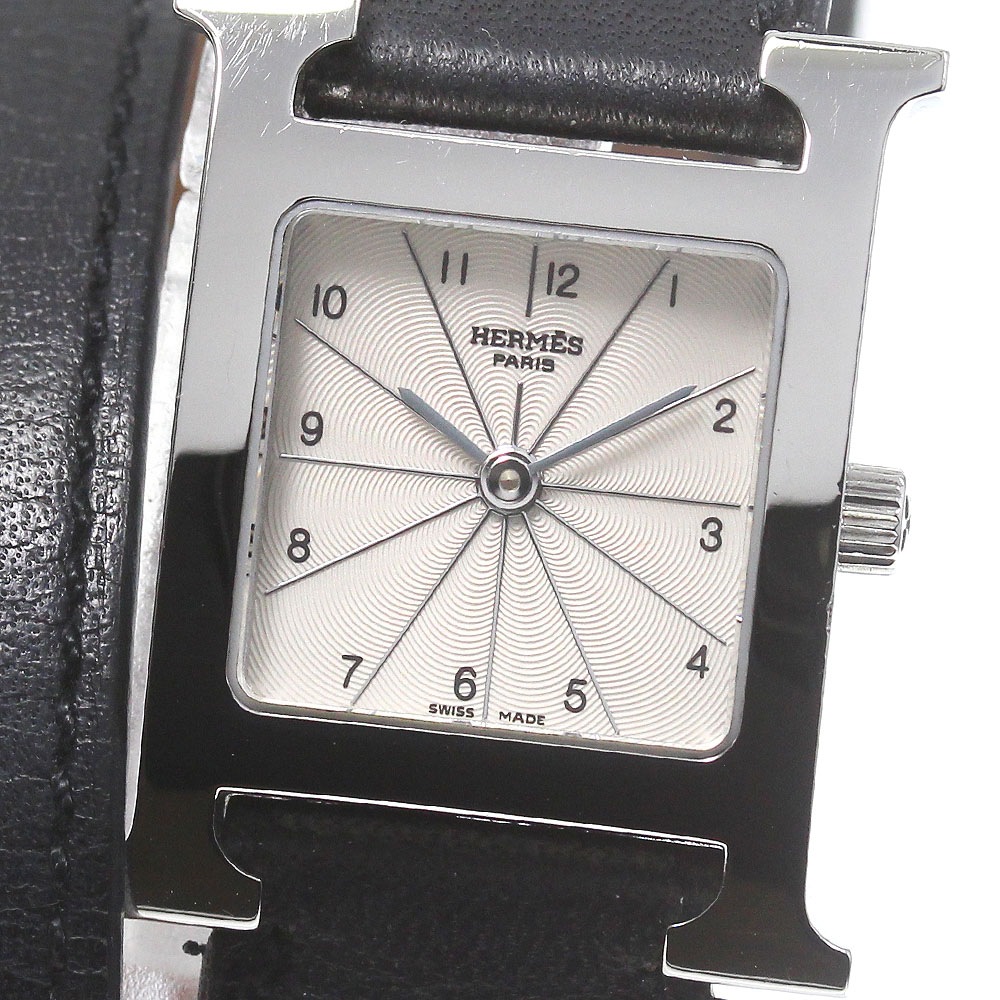 ベルト訳あり エルメス HERMES HH1.210 Hウォッチ ドゥブルトゥール クォーツ レディース _775599【中古】 62,150円