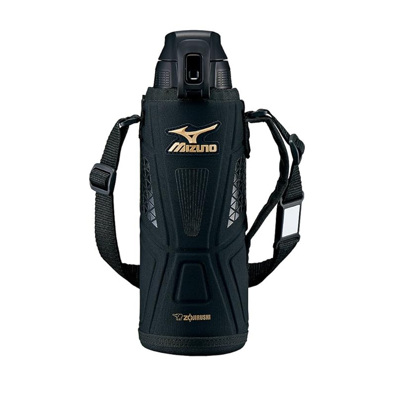 【即納】象印マホービン(ZOJIRUSHI) ミズノ 水筒 ステンレス クール スポーツ ボトル 直飲み 1.0L ワンタッチ オープン タイプ ブラック SD-FX10-BA