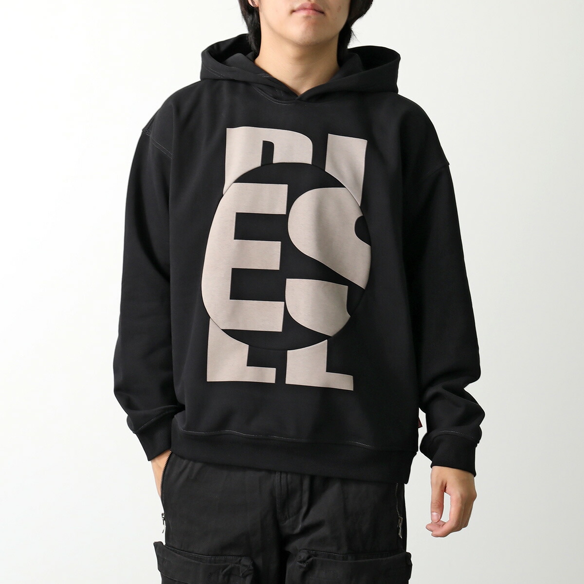 DIESEL ディーゼル フーディ S-BOXT-HOOD-CIRCLE A14169 0JHAE メンズ パーカー サークルロゴ スウェット 9XX