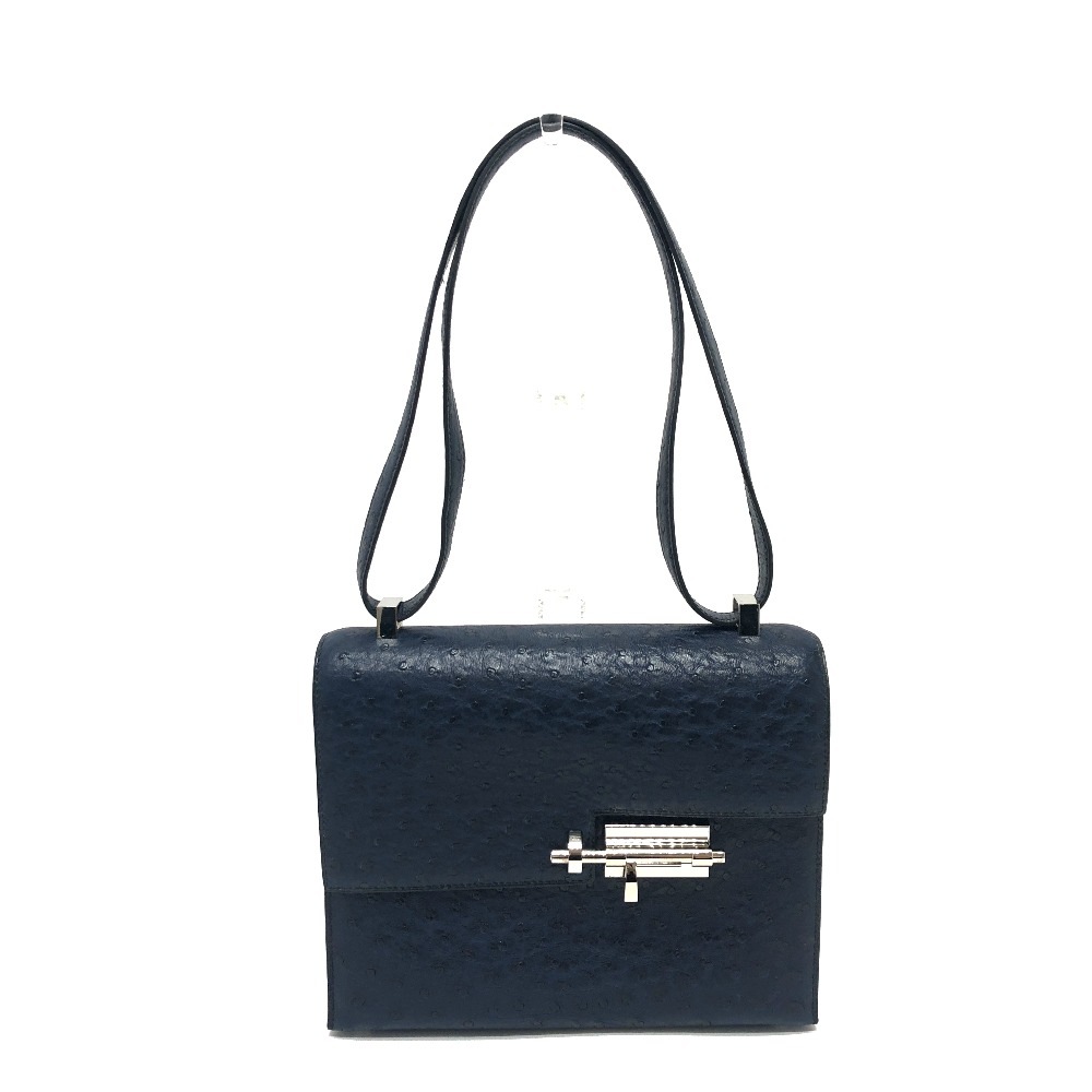 ショルダーバッグ ヴェルー23 カバン バッグ ショルダーバッグ 斜め掛け オーストリッチ ブルー 550,000円