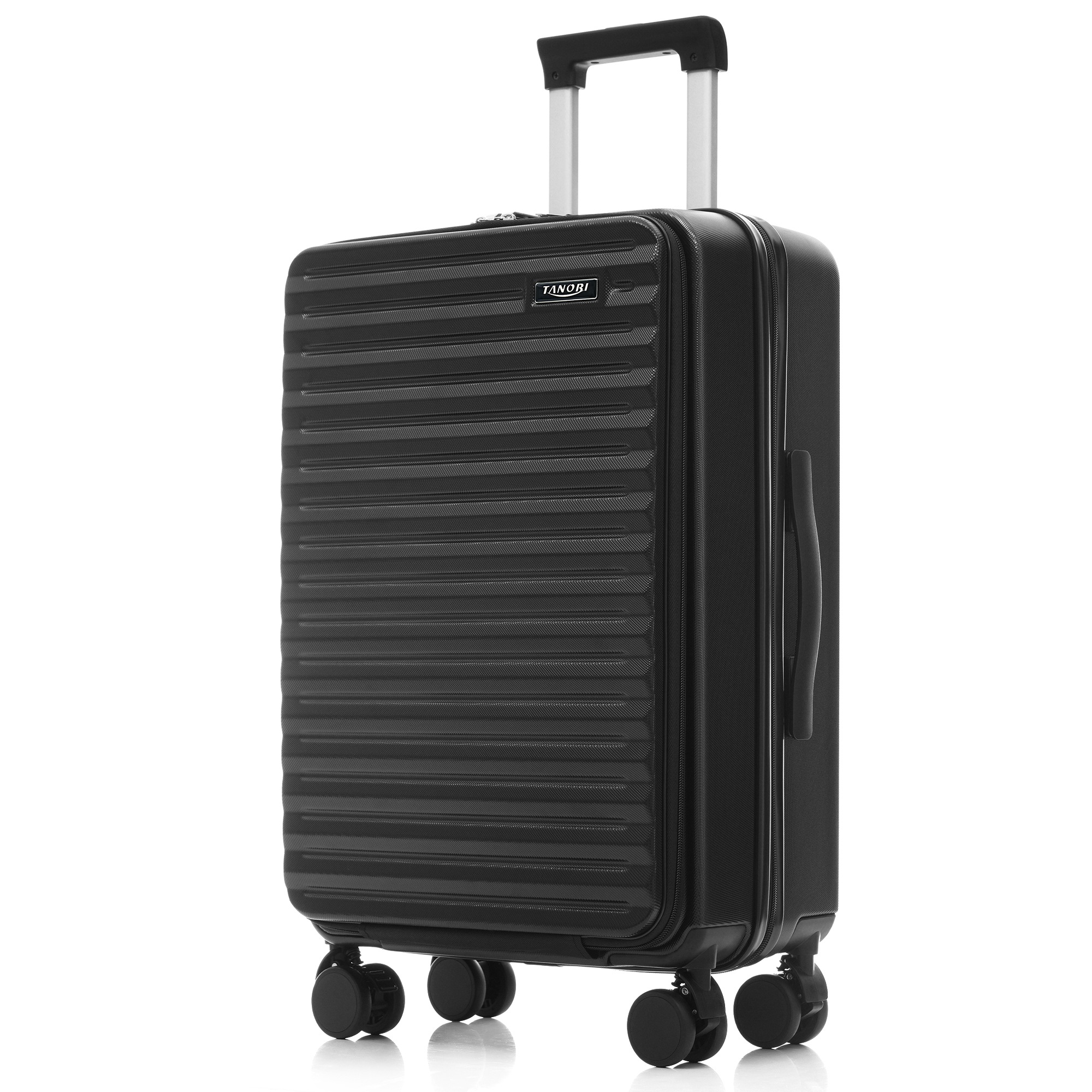 【国内発送】766スーツケース MSサイズ フロントオープン 機内持ち込み キャリーバッグ USBポート付き ドリンクホルダー付き かわいい ストッパー付き ダブルキャスター 軽量 静か 女性 頑丈