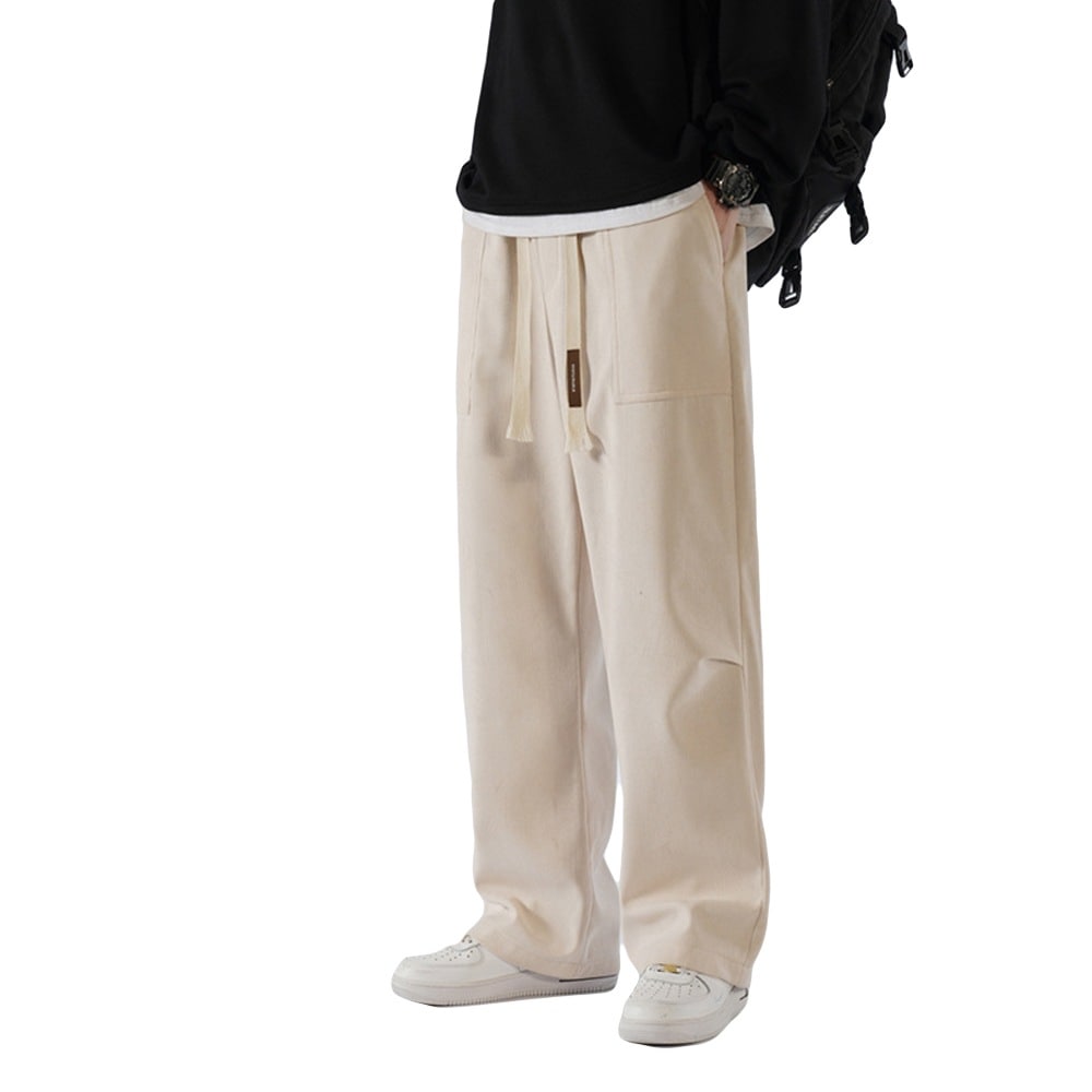 [最安値挑戦]！パンツ カジュアル 無地 ジョガーパンツ ボトムス ジャージ ズボン コーデュロイ 保温 防寒 ストレートパンツ 暖かい 秋冬 裏起毛 メンズ ロングパンツ