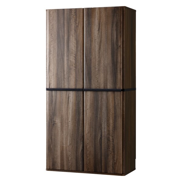 収納キャビネット 室内物置 両開き エルフォルム 約幅83cm キャビネット ラック 収納ラック 物置 収納棚 保管庫 本棚 シェルフ 収納 リビング収納 大型 扉付き 可動棚 ブラウン