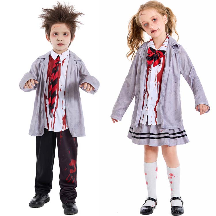 ハロウィン 全身 衣装 ゾンビ学生 ヴァンパイア 吸血鬼に変身 男の子 女の子 コスチューム 仮装 ハロウィン衣装 ハロウィン 衣装 ハロウィーン用品 子供用 万聖節 キッズ Hallowe
