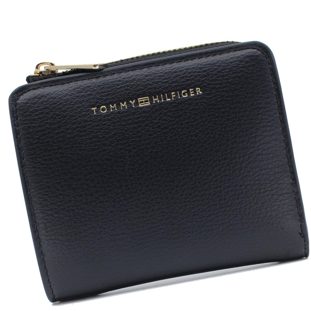 TOMMY HILFIGER AM0AM18124-BDS BLACK 2026SS FKAG CINOACT トミー ヒルフィガー Lファスナー二折財布 ヨーロッパ輸入モデル