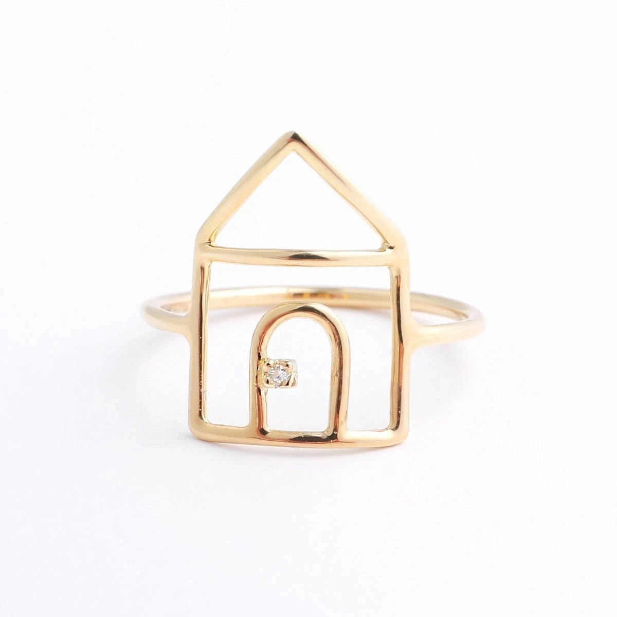ALIITA アリータ リング CASITA BRILLANTE RING レディース 家 ハウス モチーフ 指輪 ダイヤモンド アクセサリー YELLOW-GOLD-9KT 32,061円