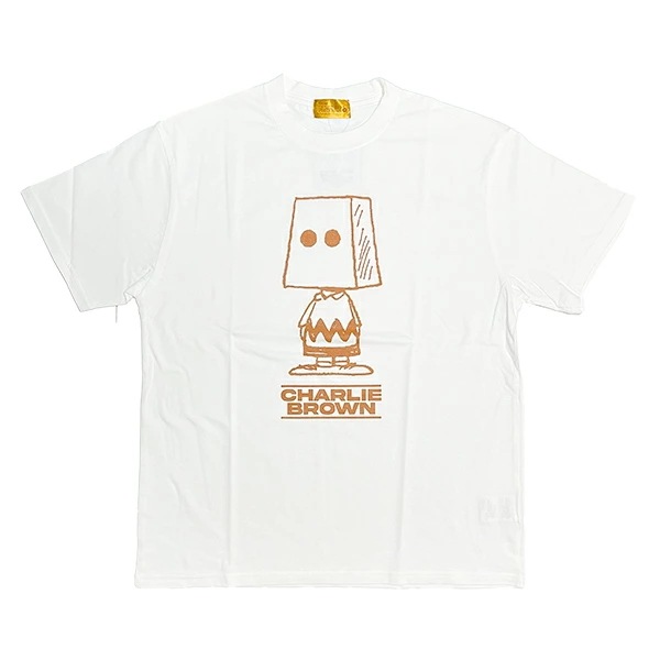 スヌーピー チャーリーブラウン Tシャツ(L) ホワイト アパレル 日本製 SNOOPY_1156-gtm-st21whl