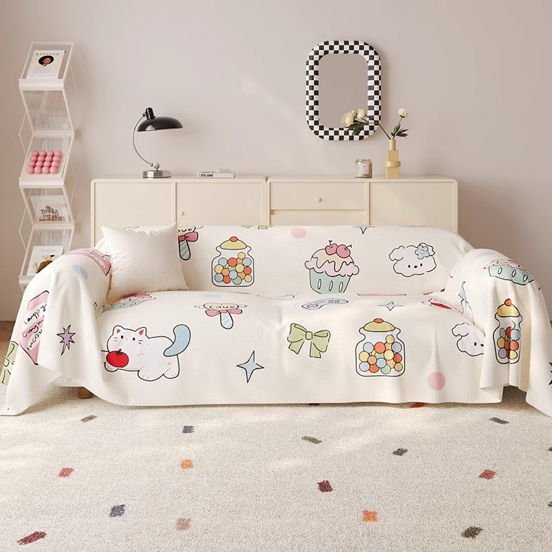 かわいいベアアンチスリップソファカバークロス2024新しいソファクッションフルカバーソファスカーフフルシーズンユニバーサルカバー