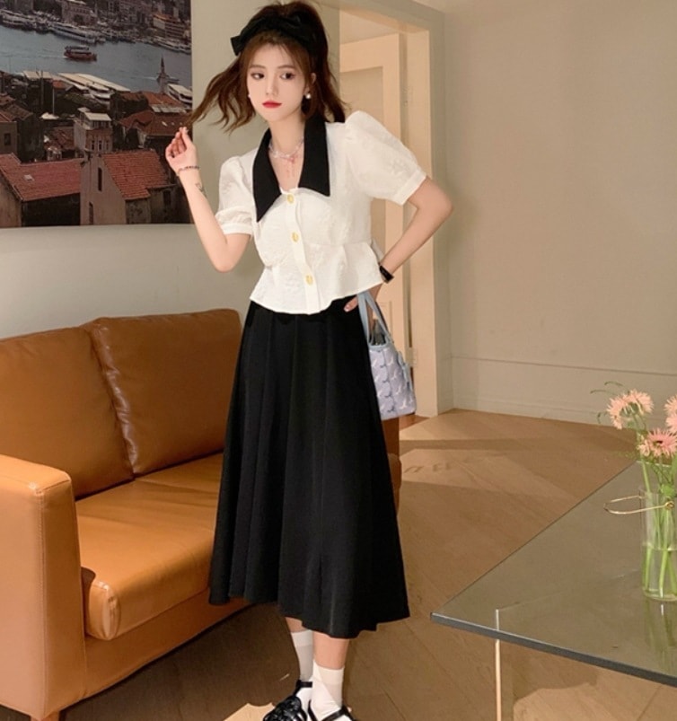 トップス デート モテアイテム ブラウス 半袖 シフォン リボン 可愛い きれいめ 上品 おしゃれ かっこいい 可愛い ラブリー キュート ガーリー クール モード系 セクシー エレガント