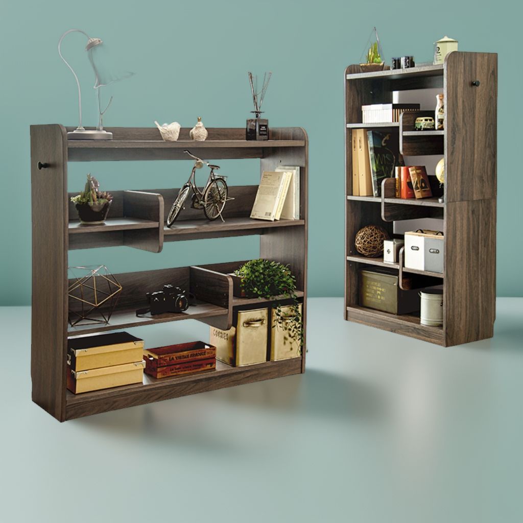 ディスプレイ本棚 2type ブックエンド 高さ調節 オープンラック 間仕切り