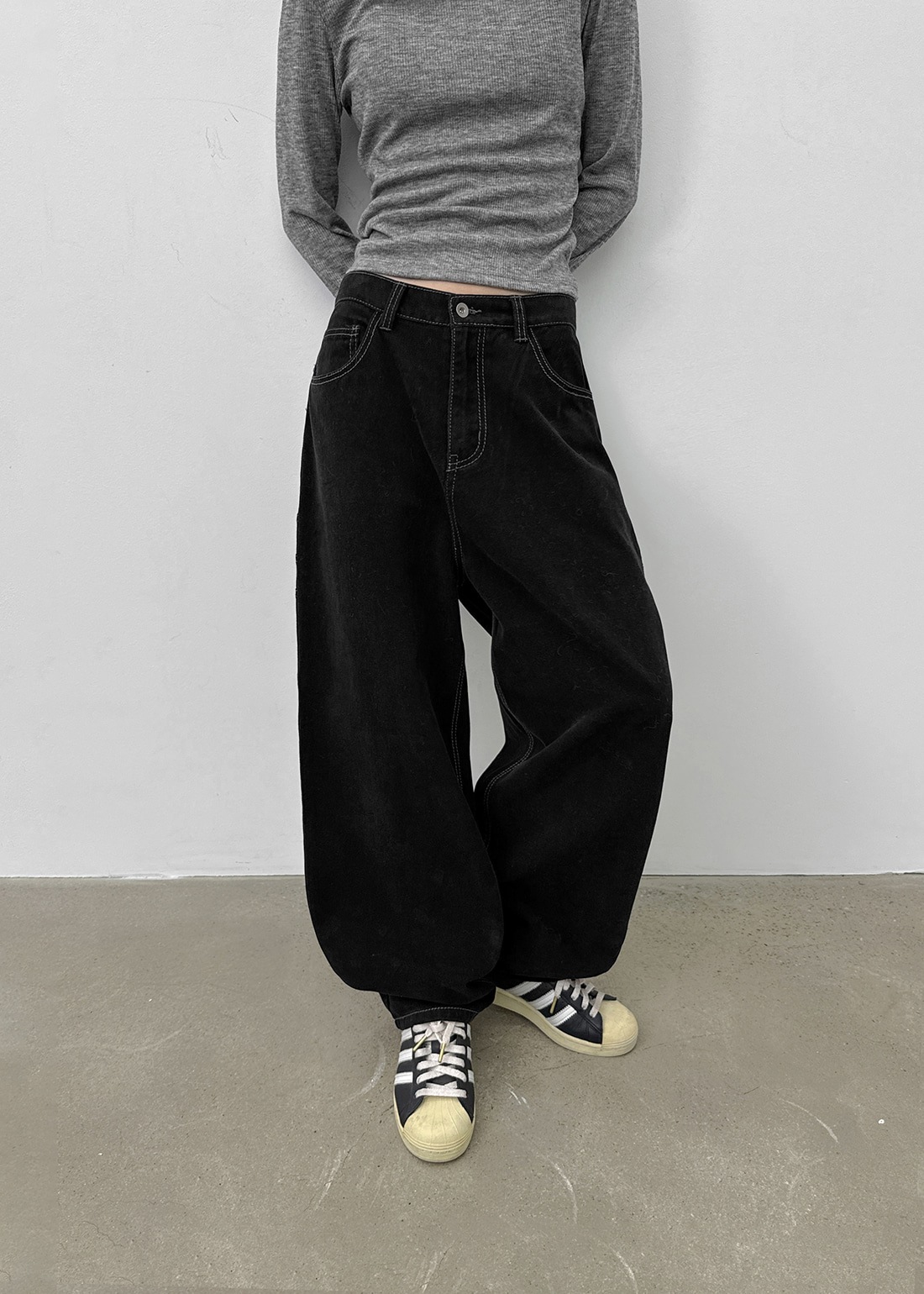 (UNISEX) ケルノムステッチワイドコットンパンツ