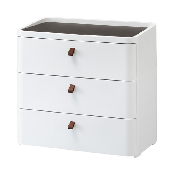 SANKA ロイヤルドロアー 723 WH/DBR 収納ケース 3段 (幅72cm) メーカー直送