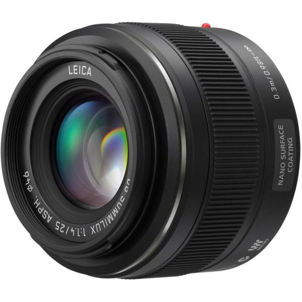 【中古】パナソニック Panasonic 単焦点レンズ ライカ DG SUMMILUX 25mm/F1.4 ASPH. ブラック H-X025ズームレンズ